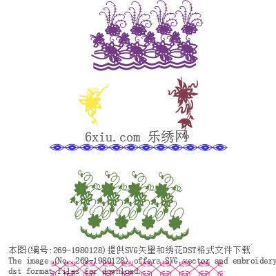 svg矢量绣花图下载