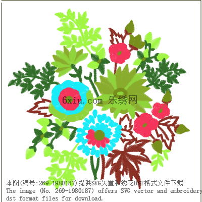 svg矢量绣花图下载