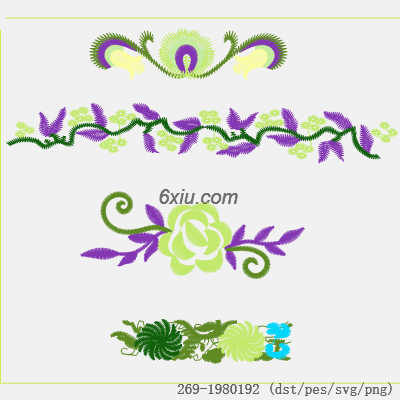 svg矢量绣花图下载