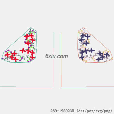 svg矢量绣花图下载