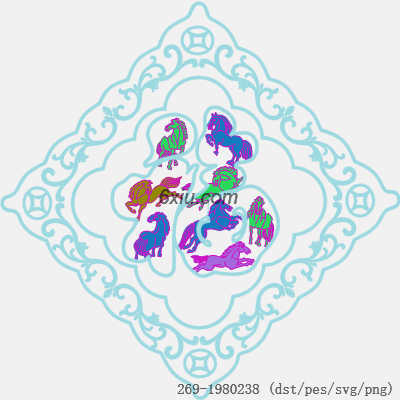 svg矢量绣花图下载