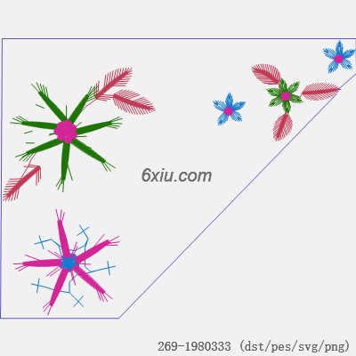 svg矢量绣花图下载