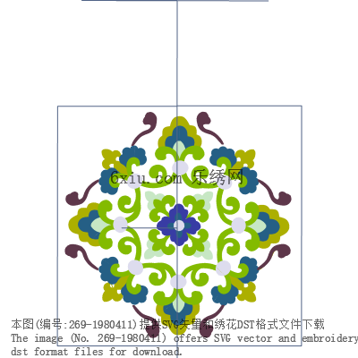 svg矢量绣花图下载