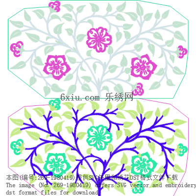 svg矢量绣花图下载