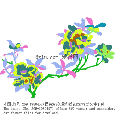 svg矢量绣花图下载
