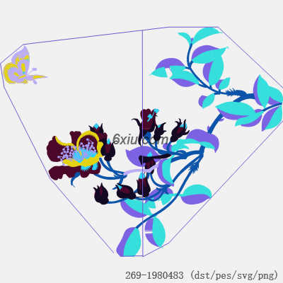 svg矢量绣花图下载