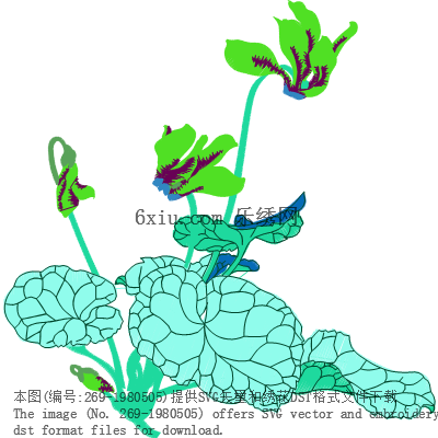 svg矢量绣花图下载