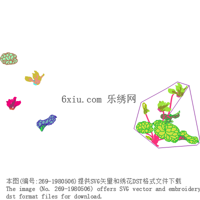 svg矢量绣花图下载