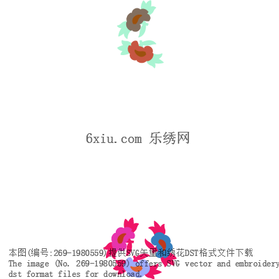 svg矢量绣花图下载