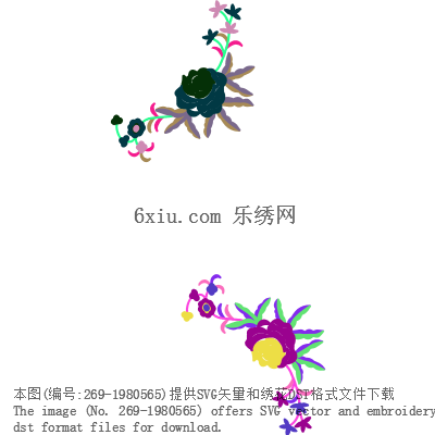 svg矢量绣花图下载
