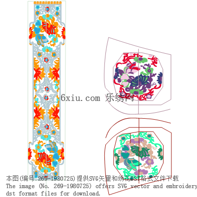 svg矢量绣花图下载