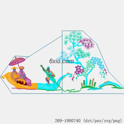 svg矢量绣花图下载