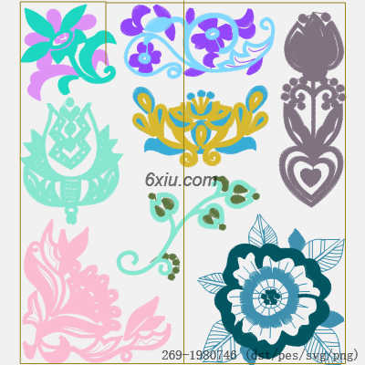 svg矢量绣花图下载