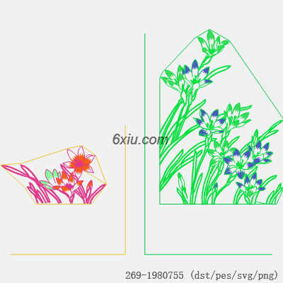 svg矢量绣花图下载