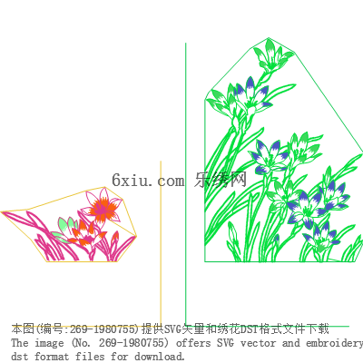 svg矢量绣花图下载