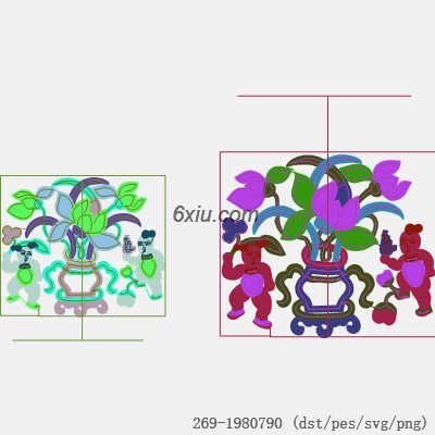 svg矢量绣花图下载