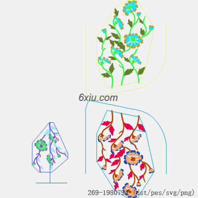 svg矢量绣花图下载