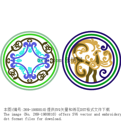 svg矢量绣花图下载