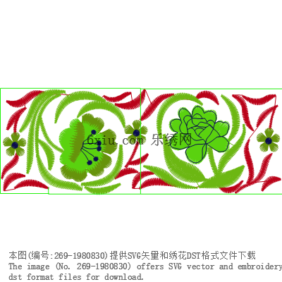 svg矢量绣花图下载