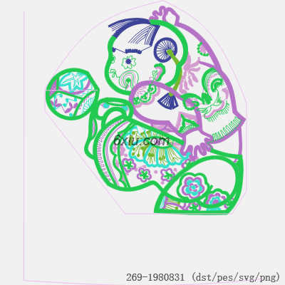 svg矢量绣花图下载