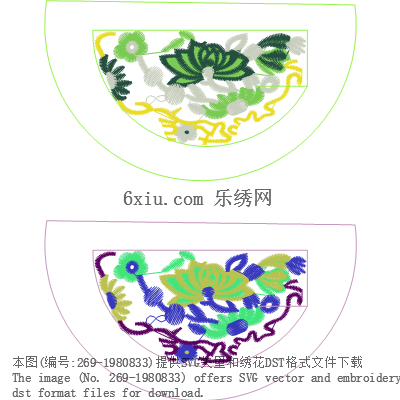 svg矢量绣花图下载