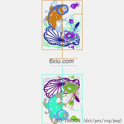 svg矢量绣花图下载