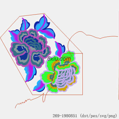 svg矢量绣花图下载
