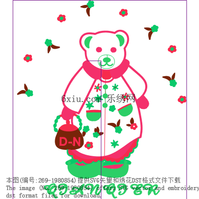 svg矢量绣花图下载
