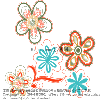 svg矢量绣花图下载