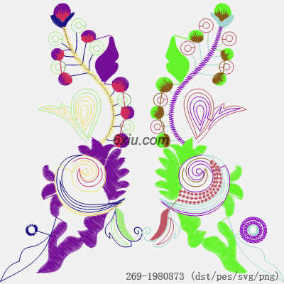 svg矢量绣花图下载