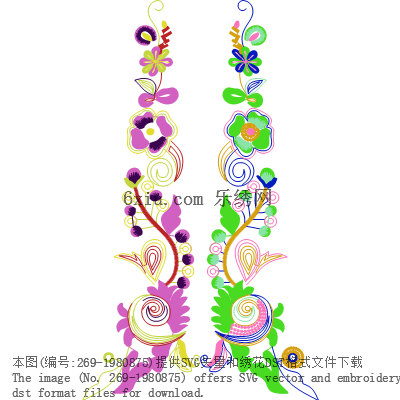 svg矢量绣花图下载