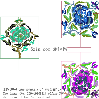 svg矢量绣花图下载