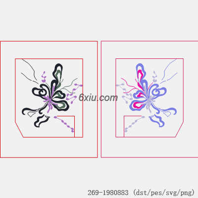 svg矢量绣花图下载