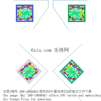 svg矢量绣花图下载