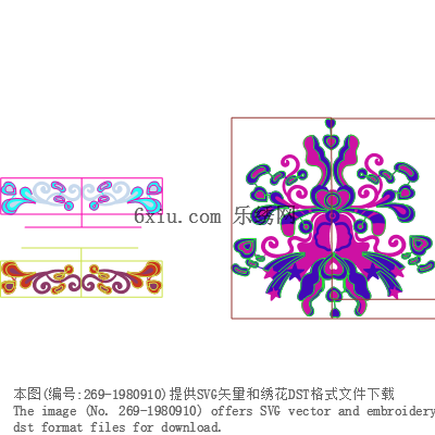 svg矢量绣花图下载