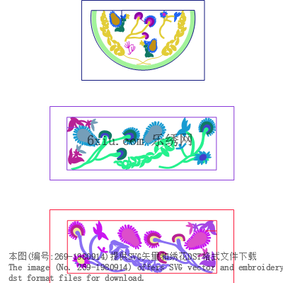 svg矢量绣花图下载