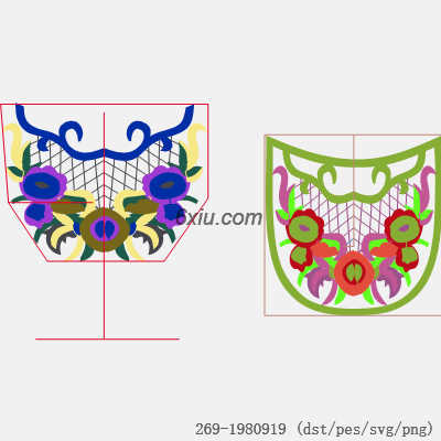 svg矢量绣花图下载