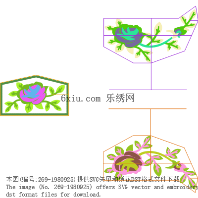 svg矢量绣花图下载