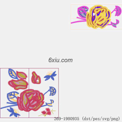 svg矢量绣花图下载