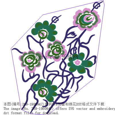 svg矢量绣花图下载