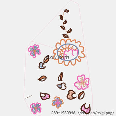 svg矢量绣花图下载