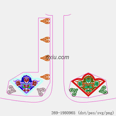 svg矢量绣花图下载