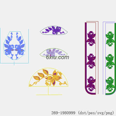 svg矢量绣花图下载