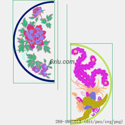 svg矢量绣花图下载