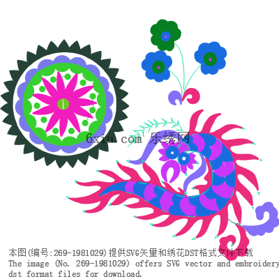 svg矢量绣花图下载