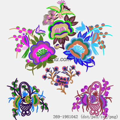 svg矢量绣花图下载