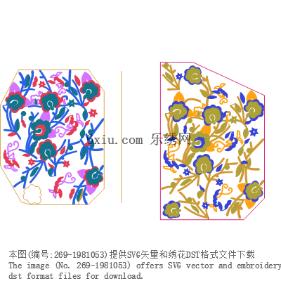svg矢量绣花图下载