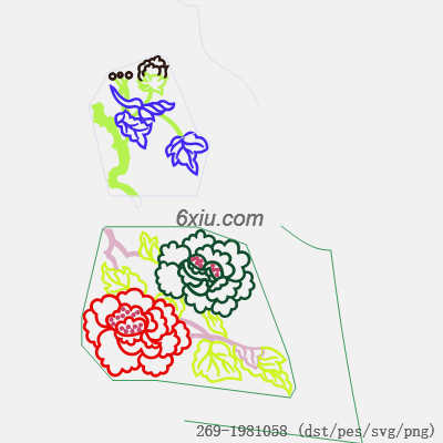 svg矢量绣花图下载