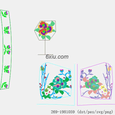svg矢量绣花图下载