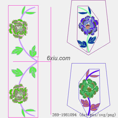 svg矢量绣花图下载